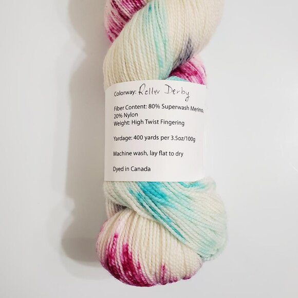 Vivid Yarn Studio Superwash Merino Blend Roller Derby 400yds 100g Fingering - Picture 8 of 8